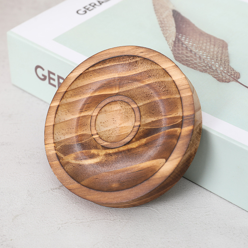 Placa de pulsera de madera maciza Placa de exhibición redonda con cuentas Pulsera Placa de almacenamiento de pulsera Paleta de almacenamiento de exhibición de joyería