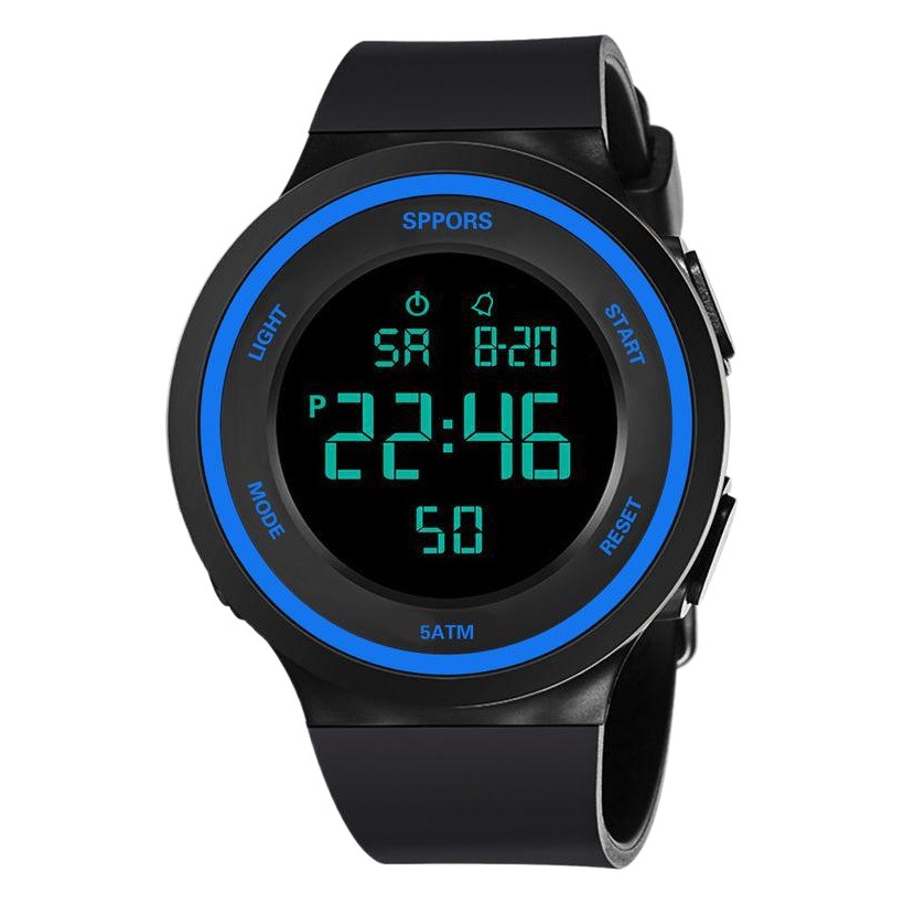 Ronda luminosa celebridad de Internet mismo estilo estudiante adulto Reloj electrónico de los hombres pantalla grande deportes multifunción reloj electrónico al por mayor