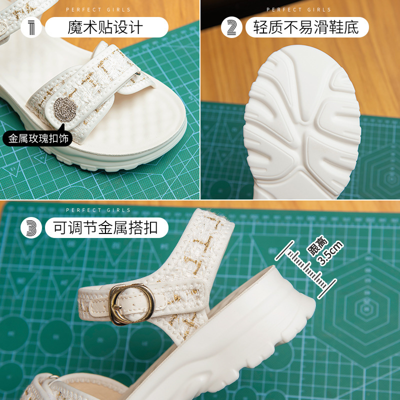 Sandalias Romanas Augusden para Mujer con Suela Gruesa, Primavera-Verano 2026, Nuevas, Modernas, Elegantes, para Playa y Exteriores