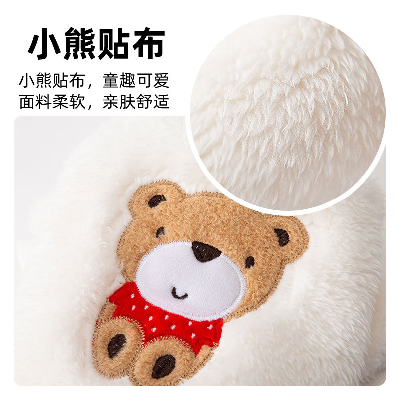 Estilo coreano lindo dibujos animados Otoño e Invierno moda perro oso parche bordado terciopelo gato de dos patas ropa de peluche para mascotas