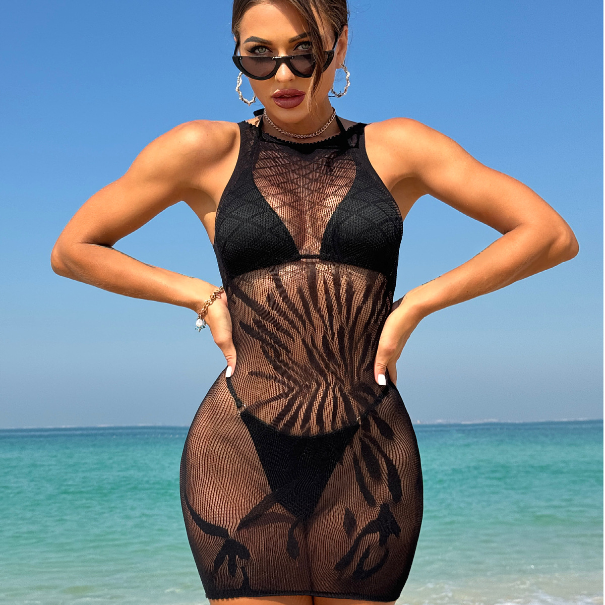 Yue mariposa europea y americana nuevo punto de interés pijama agujado seducción damas apertadas sexy JD0455