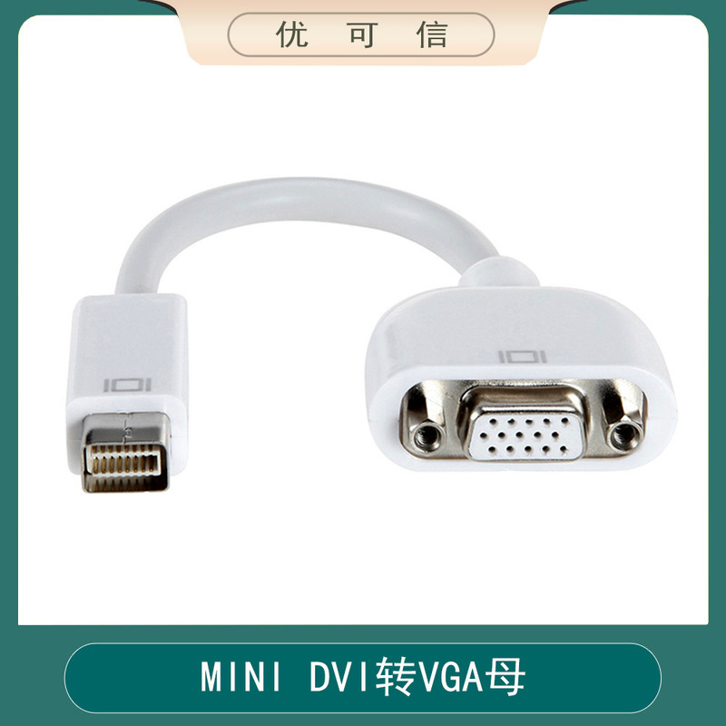 Mini DVI to VGA Adapter Cable Mini DVI to VGA Conversion Video Cable Data Cable Connected to Projector