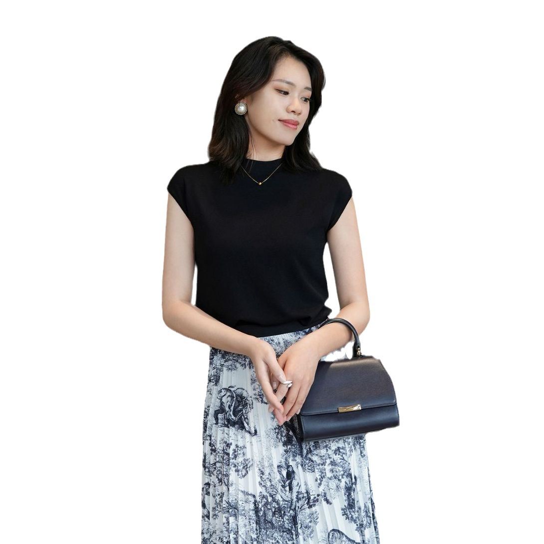 Summer elegant colored long skirt