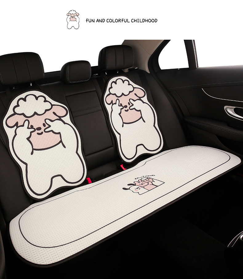 Car Cushion Advanced Sense New Summer Cool Cushion Women Ice Silk Seat Cushion Four Seasons Universal Cute Seat Cover Seat Cover