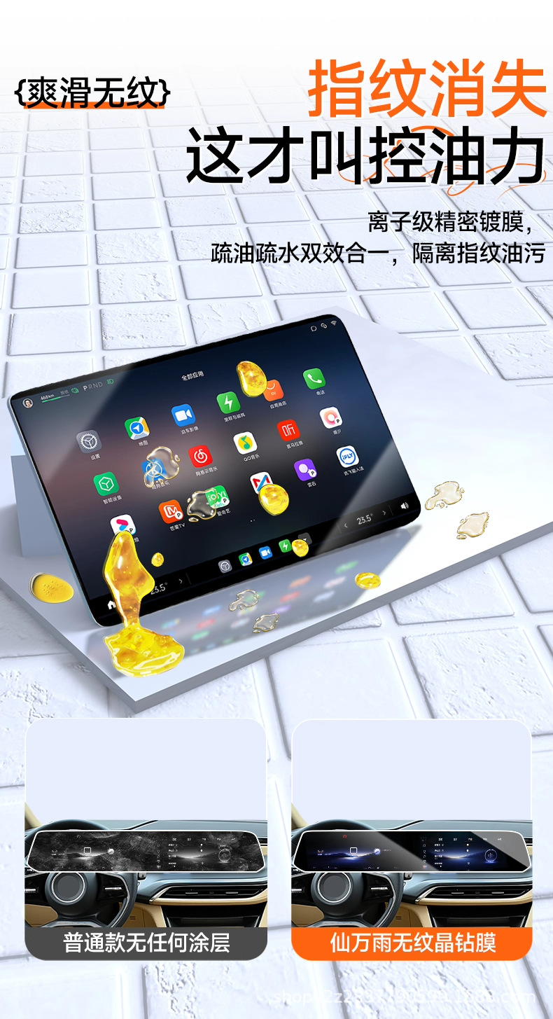 Suitable for 25 Models of Buick Gl8 Lu Shang Central Control Navigation Tempered Film Screen Protector Car Interior Decoration Accessories Modification