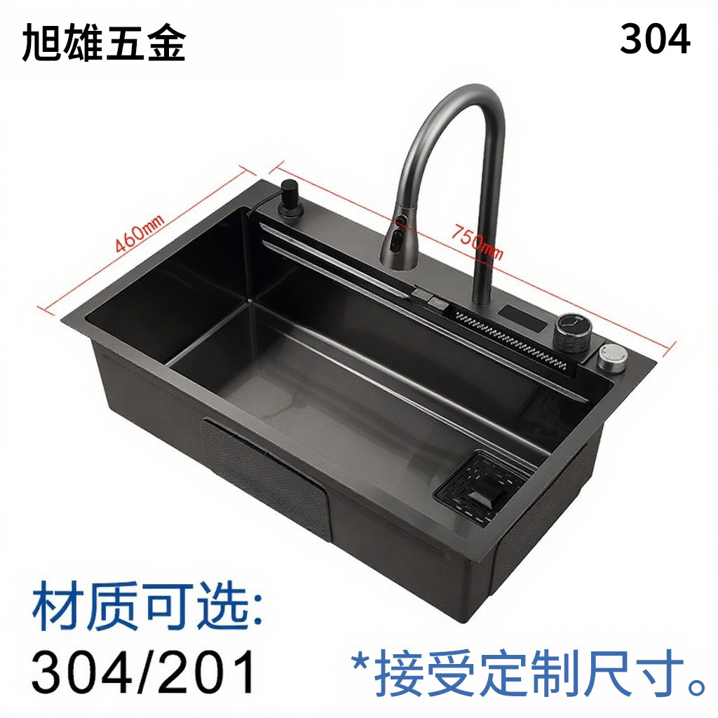 Cocina de acero inoxidable lavabo de acero inoxidable lavabo de doble ranura de una sola ranura lavabo integral espesado lavabo manual lavabo de platos