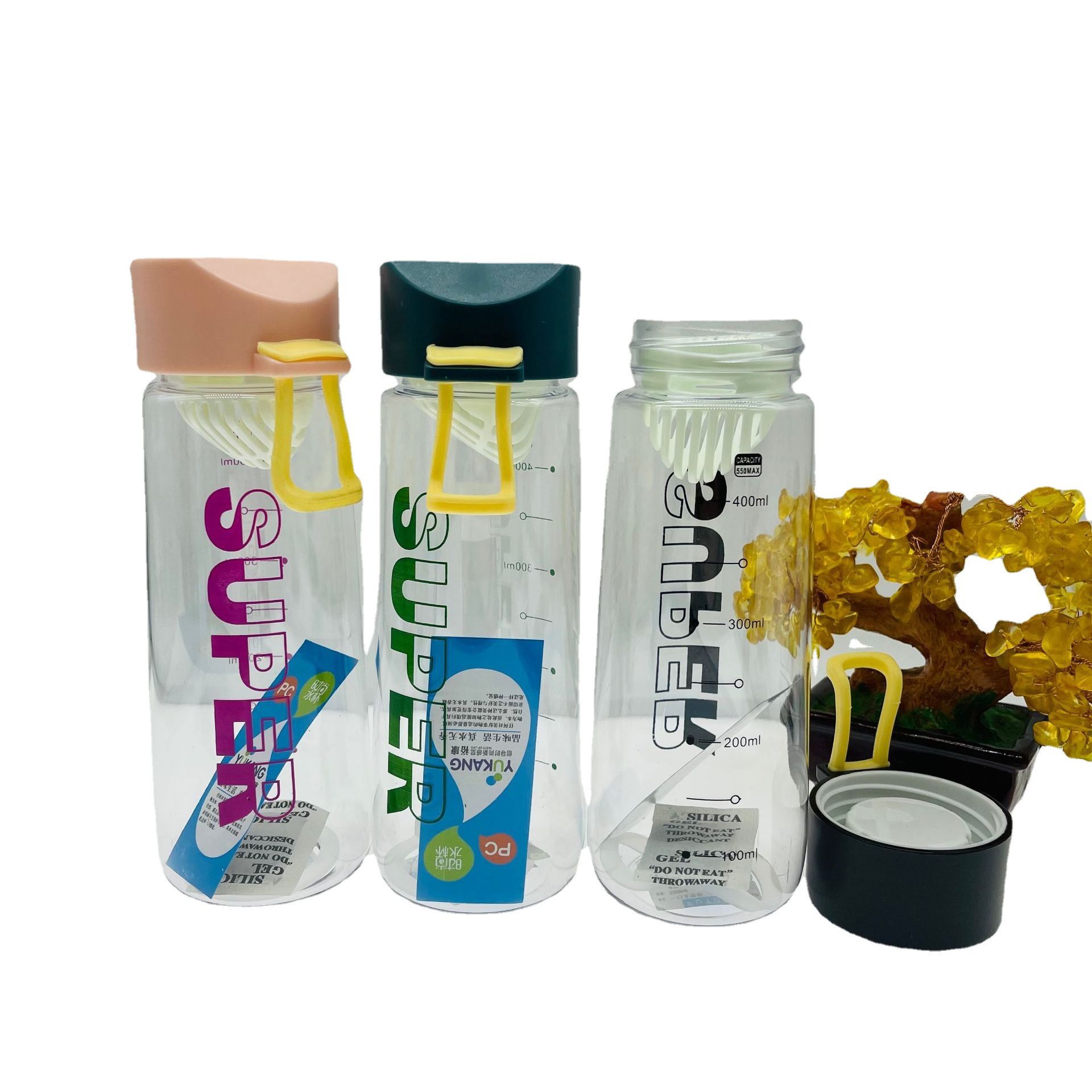 23 nuevo plástico portátil taza de agua estudiante al aire libre fitness taza mujer verano deportes taza de agua taza