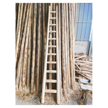 包邮木质实木圆料加粗直梯单梯家用阁楼装修工程爬梯楼梯老式梯子