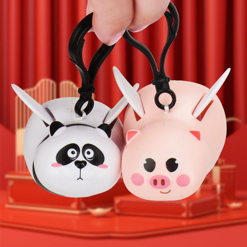 Ji Super lindo llavero lindo cerdo cordón colgante volador Tiktok futuro de Venta caliente como brocado conejo Año Grande