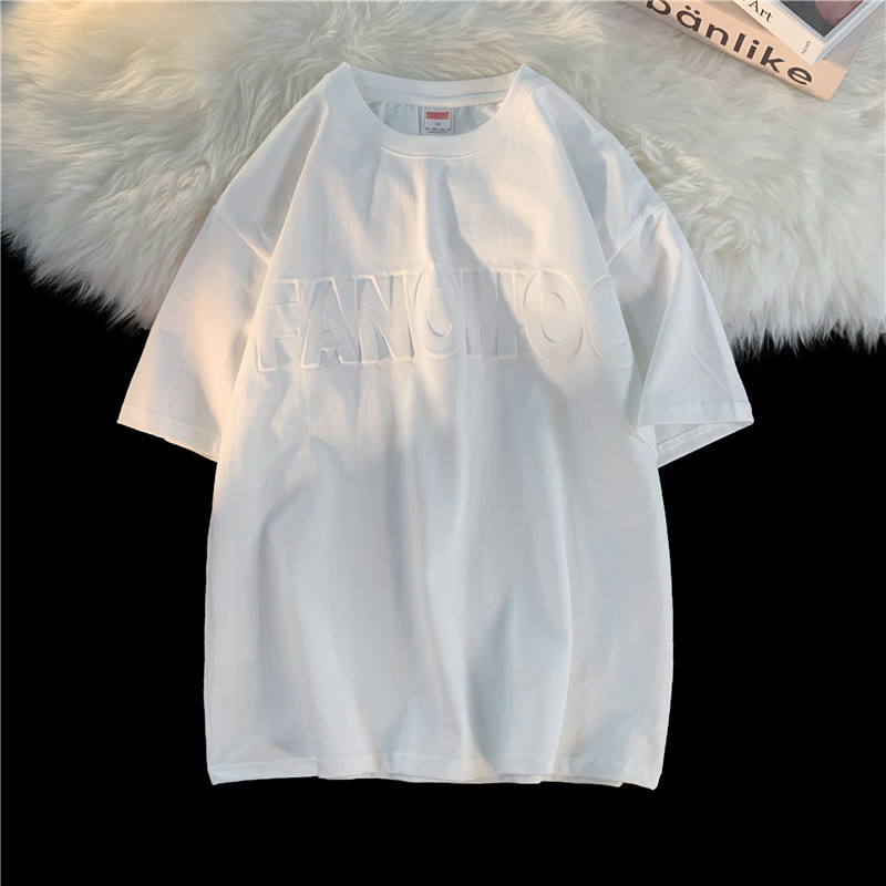 Camiseta americana de manga corta para hombre, 100 % algodón, 240 g, pesada. Moda urbana de verano 2023. Ropa oversize.