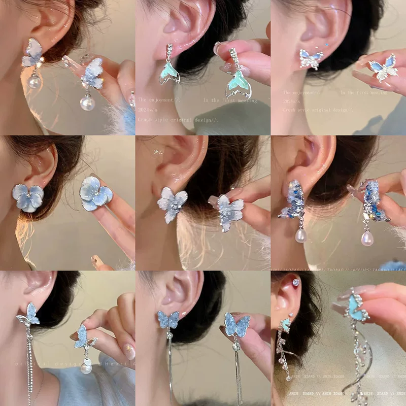 Брендовая серебряная игла, серьги с кистями из жемчуга, проба серебра 925, яркий запоминающийся стиль, стиль высокого качества, стиль легкой роскоши