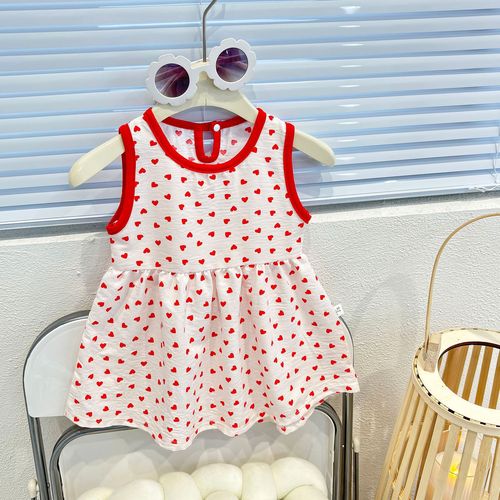 Women's Baby Casual Strappy Dress, Children's Floral Dress for Little Girls, Korean Version Princess Dress, 2025