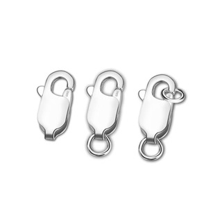 S925 Sterling Silver String Pearl Necklace Buckle Joint Fishtail Square Spring Lobster Buckle Bracelet Buckle DIY Accessories