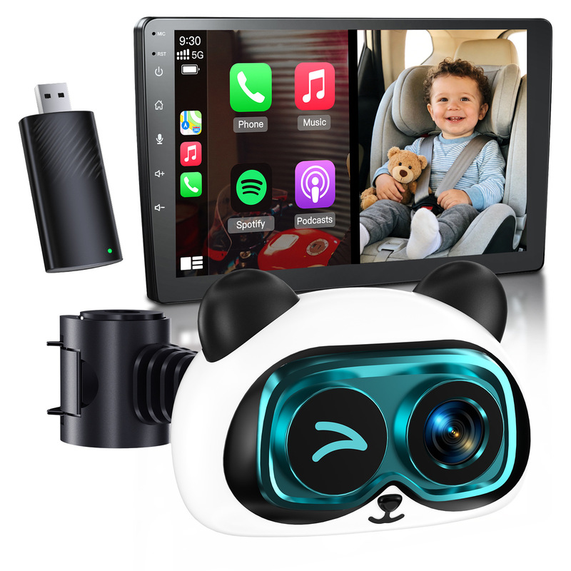 Car-Mounted Baby Monitoring Camera Carplay Screen Projection Car Baby Monitor Panda Surveillance Camera Car-Mounted Baby Monitoring Camera Carplay Screen Projection Car Baby Monitor Panda Surveillance Camera