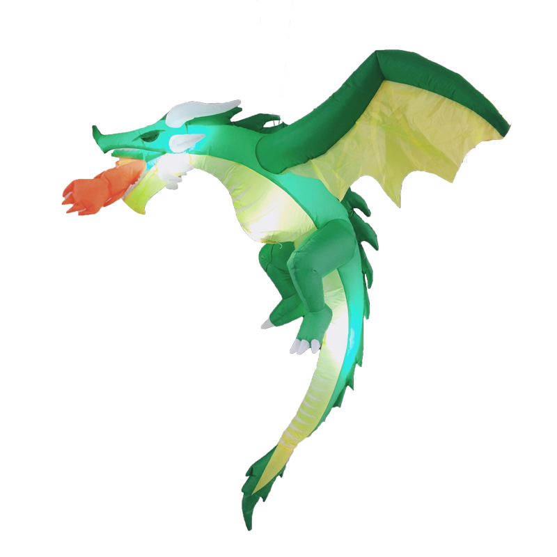 Halloween decoración apoyos volando adornos dragón inflable fantasma Festival luminoso Halloween volando dragón modelo