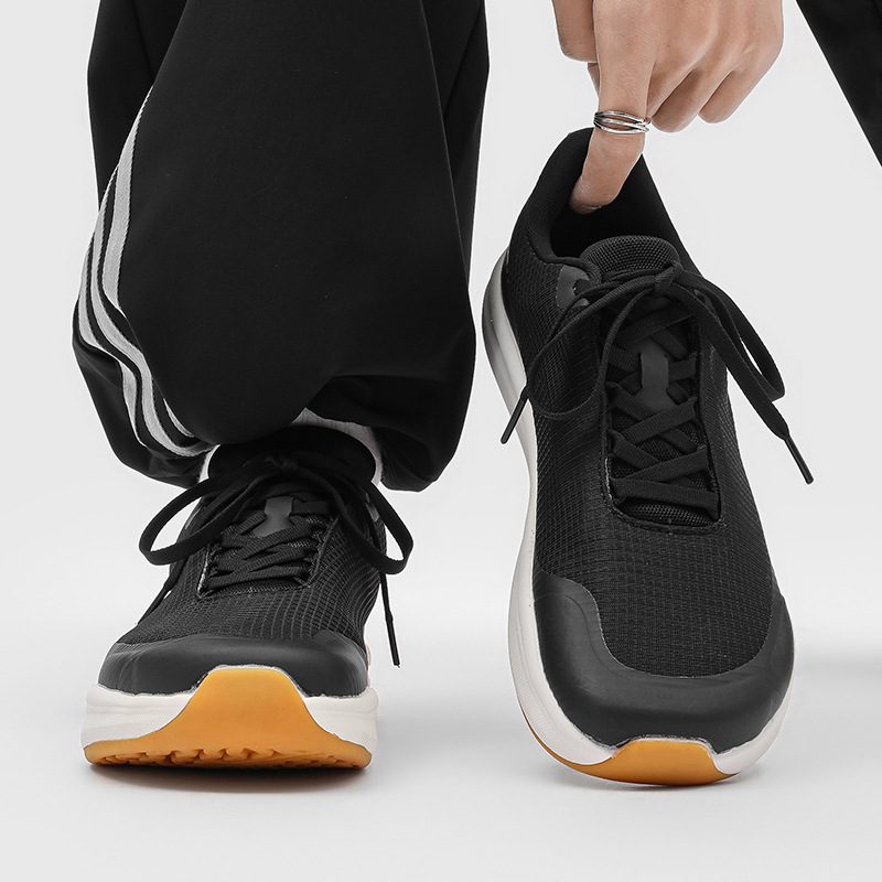 Mountaineering Hiking Mesh Shoes Work Clothing Breathable Casual Men's Shoes Trendy Outdoor Sports Running Shoes 99901 Black-J