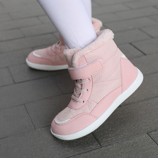 2024 New Winter Style Comfortable High-Top Velvet Thickened Wide-Head Kidsren's Cotton Shoes Outdoor Warm Snow Boots Wholesale