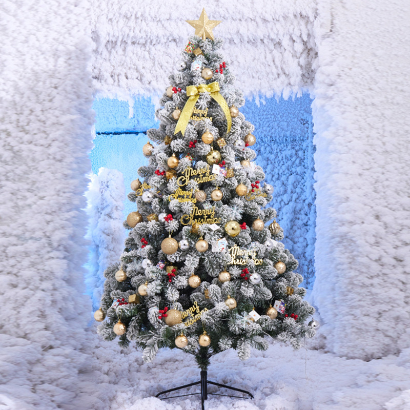 Christmas decorative tree large flocked Christmas tree PVC encrypted…