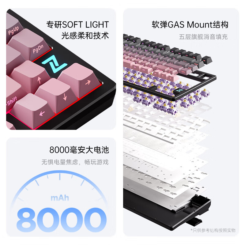 MCHOSEマイはZ75S半アルミからカスタマイズされた機械キーボード無線ゲームの電気競争パソコンのオフィスキーボードをカスタマイズした