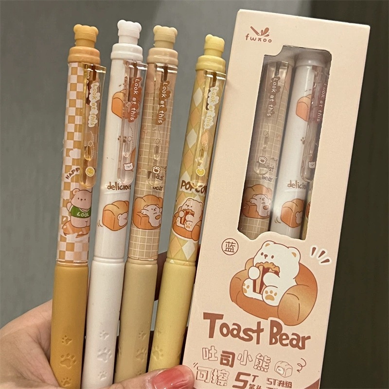 Todos los objetos borrables pulsable cepillo de toast pinza oso estilo oso pinza de alto valor facial joven caliente borrable pinza azul