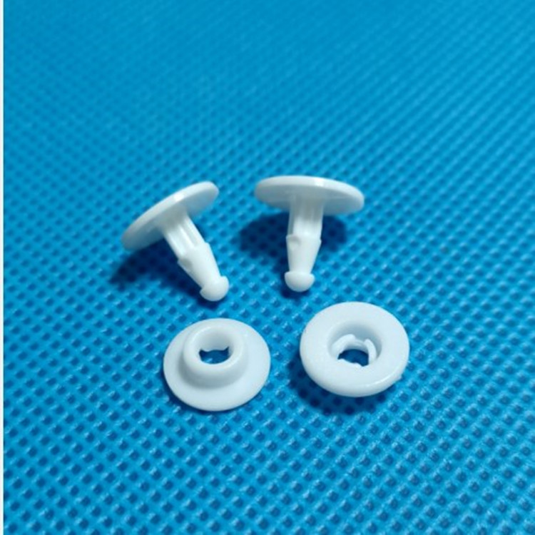 塑料子母扣一次性按扣塑料铆钉二合扣按扣3号按合扣扣件黑白色