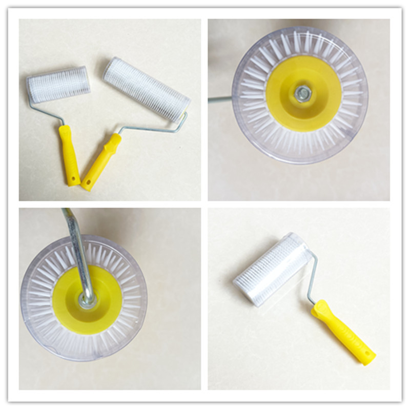 Suministro de cepillo de cilindro de espuma de acero de 9 pulgadas cepillo de cilindro de espuma de cemento auto-nivelado cepillo de cilindro de espuma de aguja cepillo de cilindro