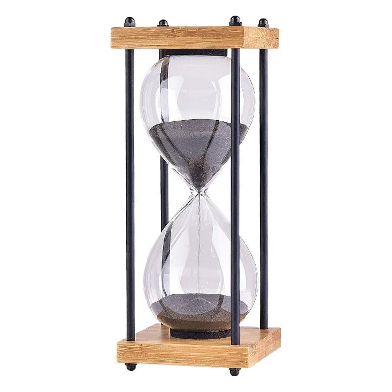Temporizador de reloj de arena de cristal anticaída para niños 15 30 60 minutos reloj de arena creativo adornos de reloj de arena retro