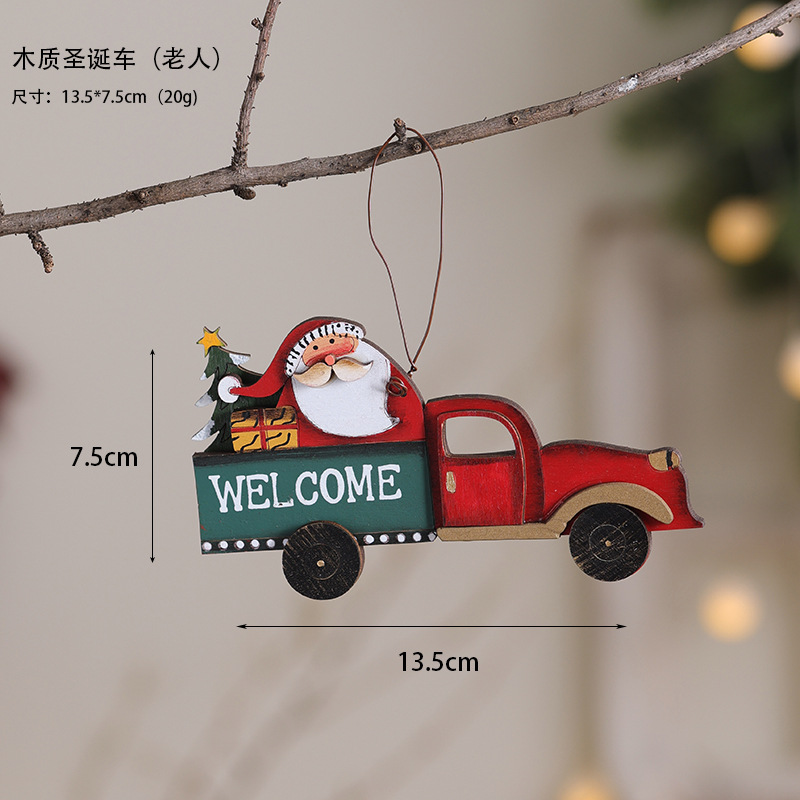 Carrito de Navidad de madera Modelo H (anciano)