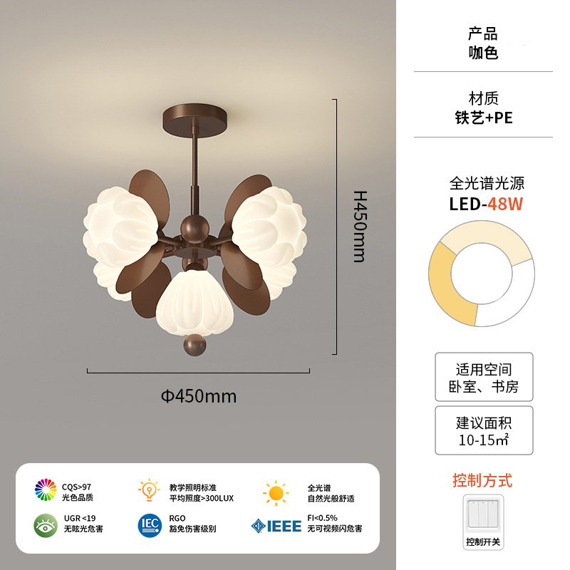 [Estrictamente seleccionado] Arte creativo minimalista Estilo antiguo francés 2025 nuevo lirio de los valles flor protección ocular habitación para niños dormitorio