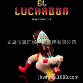 跨境新品巴斯科辣椒酱持有者形象酒架摆件装饰品