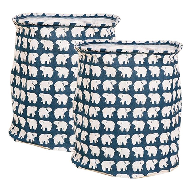 Cuarto de baño cesta de lavandería cesta de la ropa tela de algodón y lino Cubo de almacenamiento cesta de lavandería plegable bolsa de almacenamiento de juguete