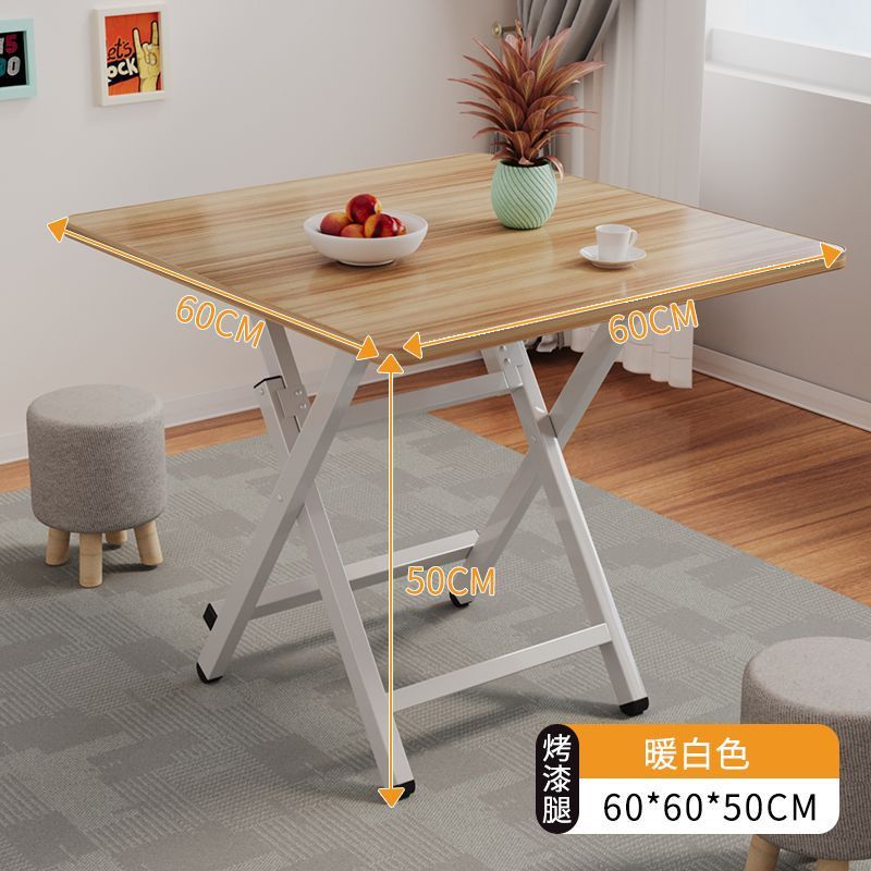 Mesa plegable, mesa de comedor, hogar, mesa de comedor simple multifuncional, casa de alquiler, puesto portátil al aire libre, mesa pequeña para cenar