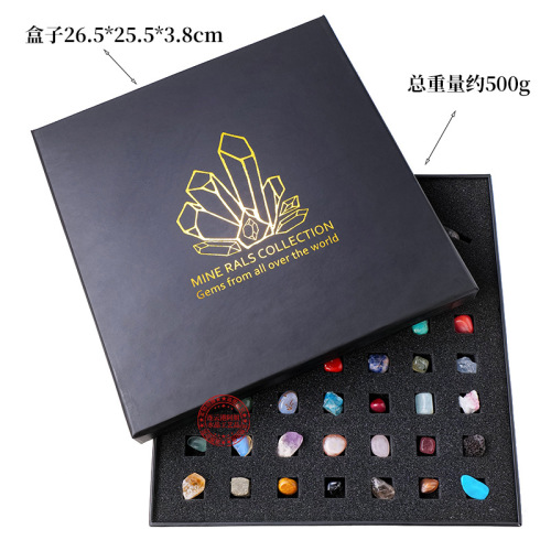 43 kinds of mineral specimens, natural crystal rocks, semi-precious stones, fossils, energy stones, popular science collection, mineral specimens