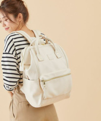 Japanese leather double shoulder bag upgraded laptop bag PU backpack for college students, travel backpack for men and women, couple bag