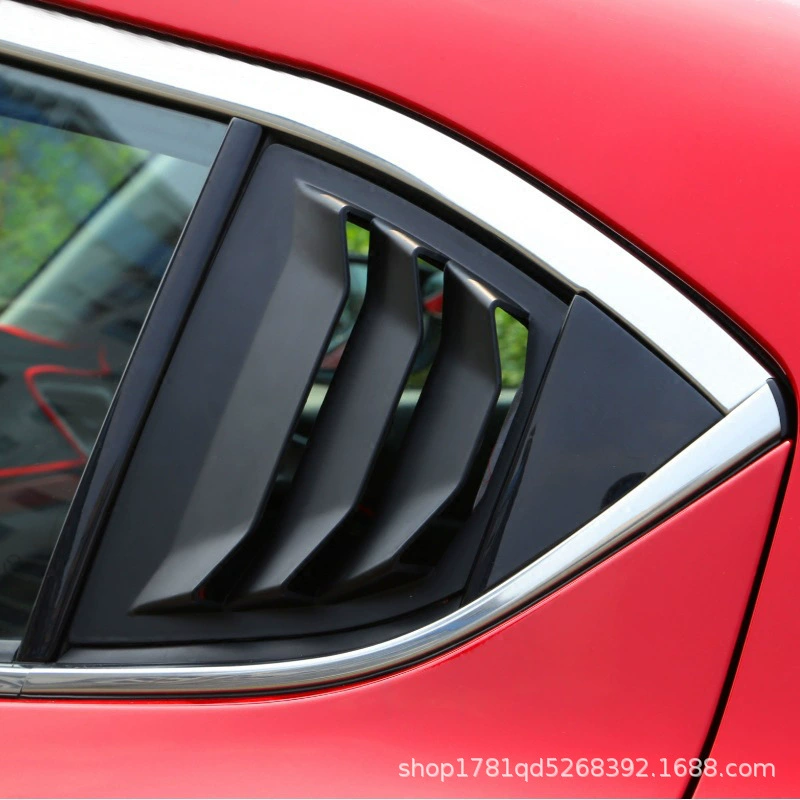 Подходит для модифицированных задних жалюзи Angkesaila, аксессуары Mustang, выход воздуха, боковое окно, крыло, украшение окна автомобиля, яркая полоса