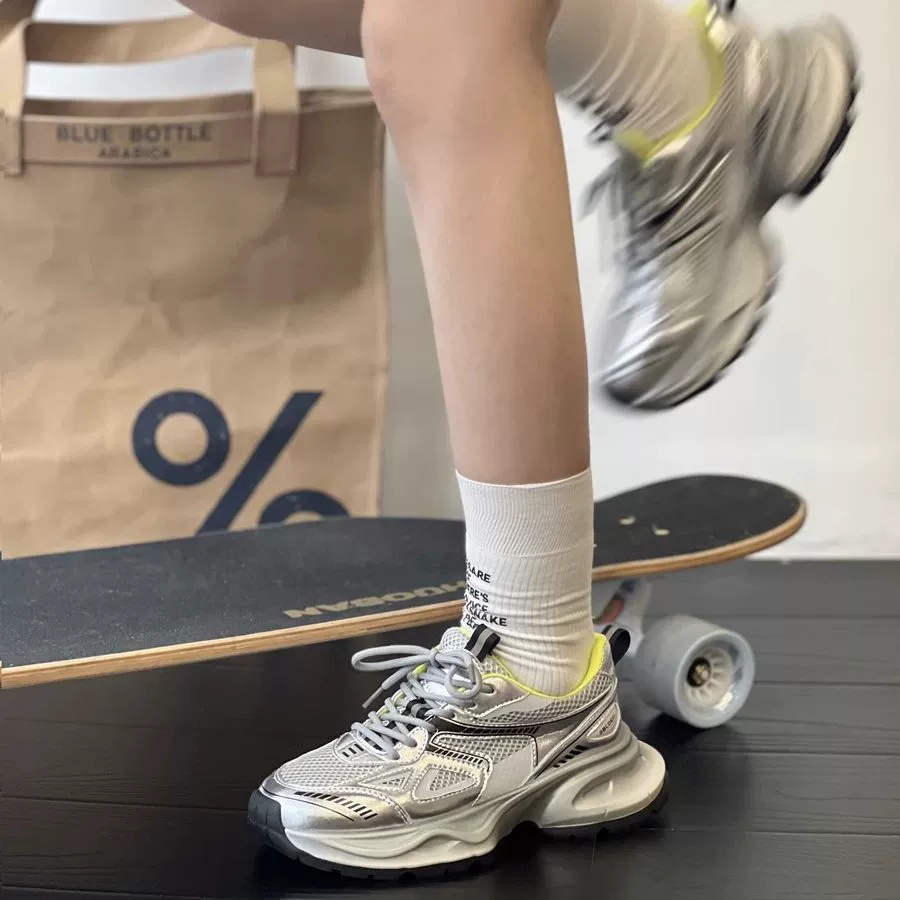 Luji2024 Весенние Новые громоздкие кроссовки на платформе, Женская дышащая универсальная повседневная обувь, ретро кроссовки для бега и фитнеса