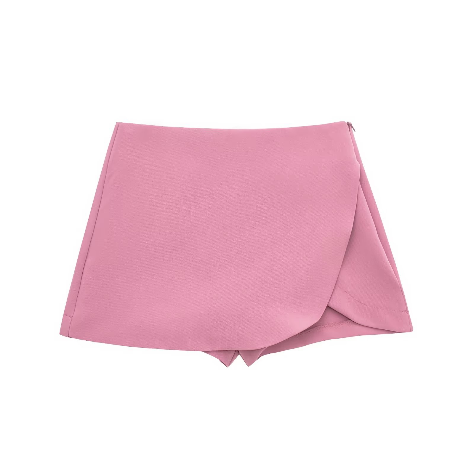 Women's Skirt Shorts High Waist Solid Colour Slit Versatile Style_voghion.com