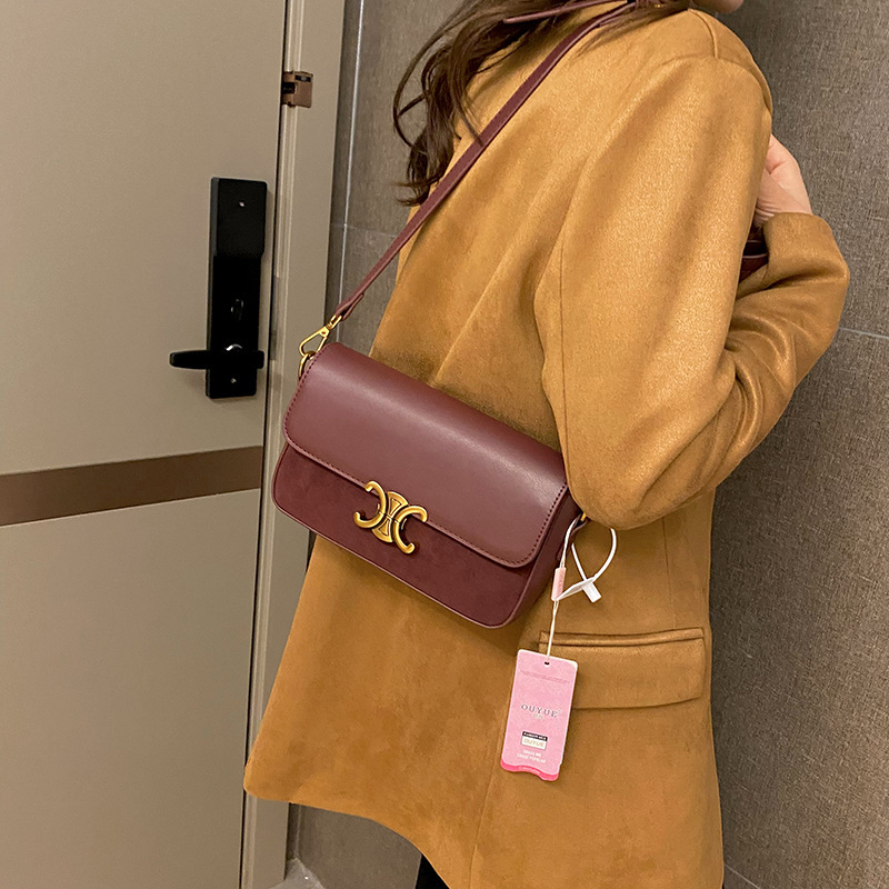 复古简约时尚个性小众设计单肩包夏季新款2025女士潮流斜挎小方包|undefined