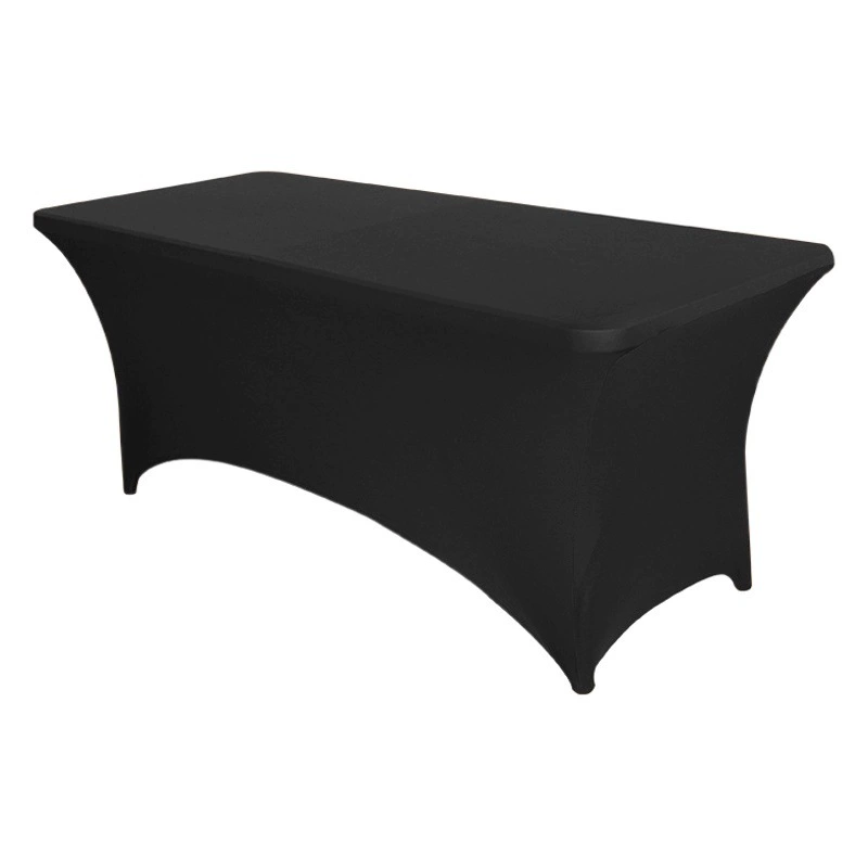 Трансграничная Прямая поставка эластичная крышка стола 6 футов отель свадебные мероприятия на открытом воздухе прямоугольная эластичная скатерть крышка стола в наличии