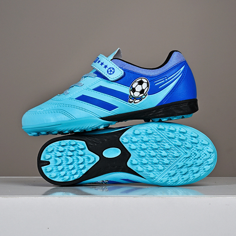 Zapatos de Fútbol Infantil con Tacos de Goma de Malla Ligeros para Césped Natural y Artificial