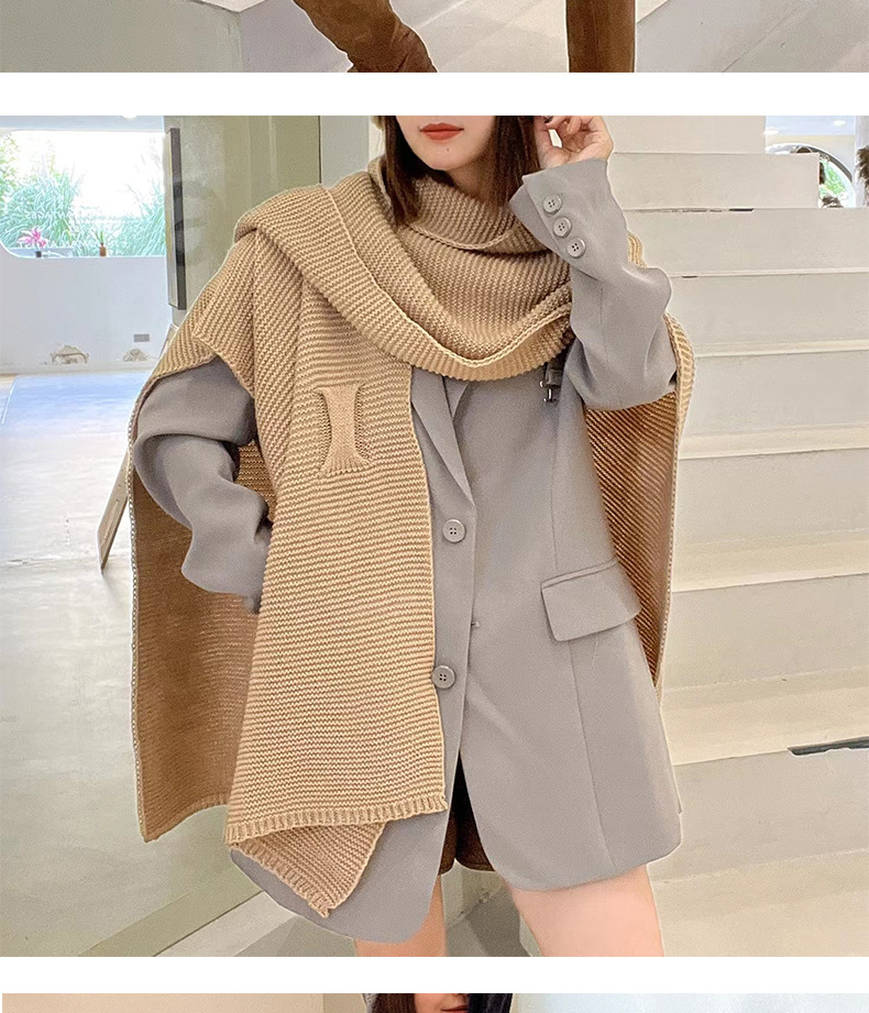Imitation cashmere Material Solid Color Pattern Winter, Autumn Season Women's Elegant Retro Solid Color Imitation Cashmere Shawl
