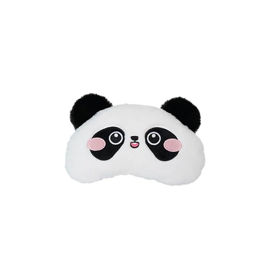 Panda car headrest imitation rabbit fur embroidered cartoon car comfortable neck pillow back cushion winter car waist cushion (Headrest) - rabbit-fur-embroidered-panda-headrest