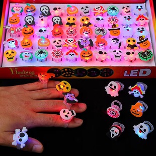 Halloween luminous ring LED flash gyro finger lamp creative luminous bracelet toy cross-border supply gift