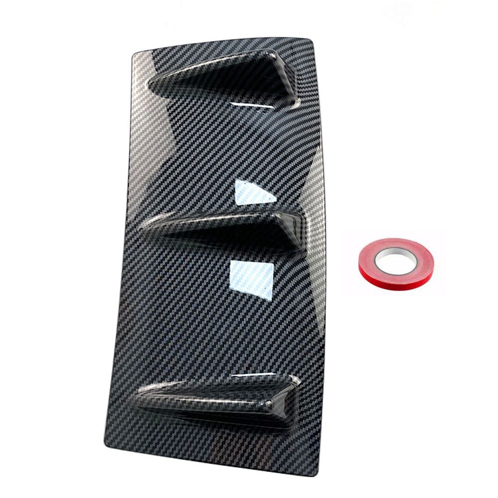 汽车通用改装后保险杠鱼鳍导流板ABS碳纤纹底盘导流板扰流板车身