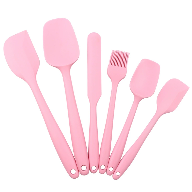 Silicone scraper, set, kitchenware, cream brush, 6 pieces, 6 pieces