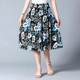 Middle-Aged and Elderly Skirts, Summer Skirts, Mother's Wear, Elastic Waist, Ice Silk Patterned Skirts, Dance Skirts, Large Size Square Dance
