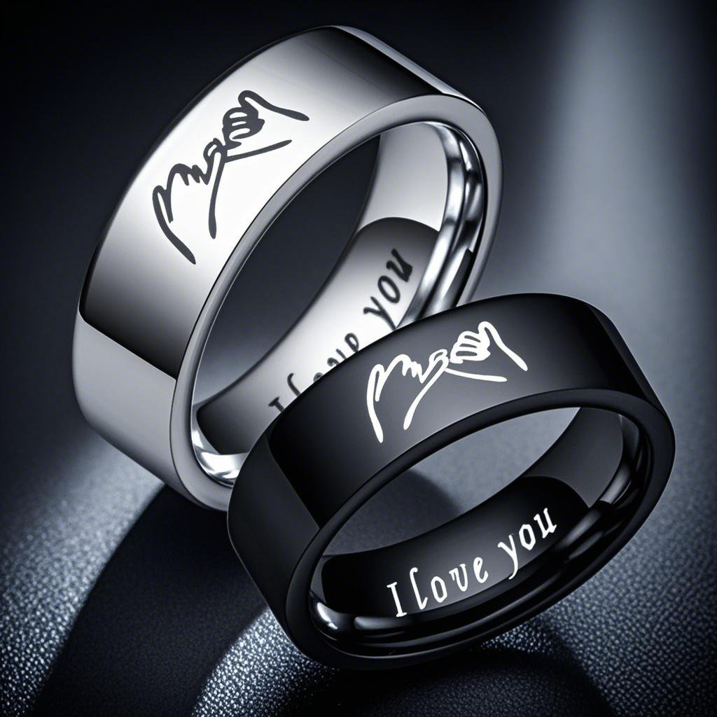 钛钢戒指饰品情侣对戒一对不锈钢ins风小众设计不掉色不锈钢手饰