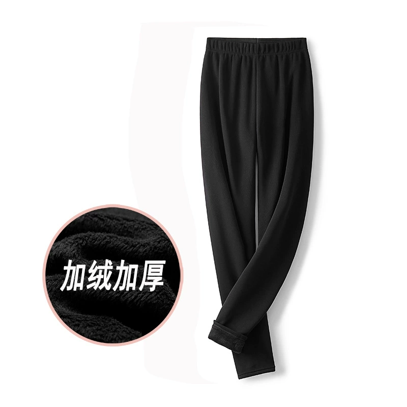 Зимние новые леггинсы больших размеров 150kg с теплой трикотажной подкладкой из флиса для женщин больших размеров, суперэластичные, с эластичным поясом.