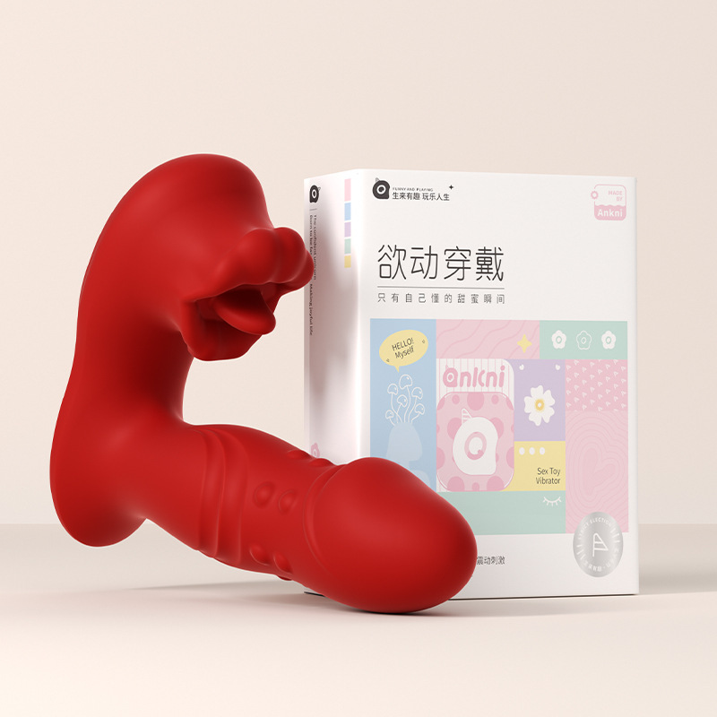 Limpiar la lengua, lamer la vibración telescópica realista, mini-programas de control remoto, granulares de masaje, artículos sexuales para adultos al por mayor.