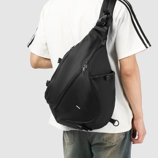 Cross-Border Japanese-Style New Bow and Arrow Bag Oxford Cloth Men's Sports Cycling Trendy Shoulder Bag Functional Crossbody Chest Bag for Men